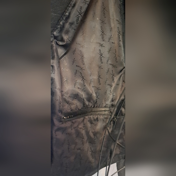 Womens Black Leather Jacket size large - Picture 4 of 8